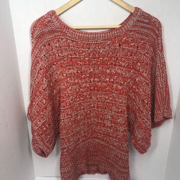BCBGMAXAZRIA Red Dolman Sleeve Sweater Size Medium - Picture 1 of 8